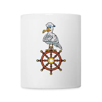 Seagull Volant Seaman Shipping Captain Moin - Mug blanc - blanc - Devant