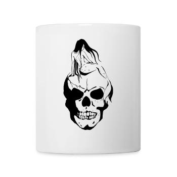 Mermaid on skull - Mug - white - Front