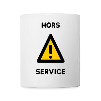 HORS SERVICE. PANNEAU. DANGER. HUMOUR. DRÔLE - Mug blanc - blanc - Devant