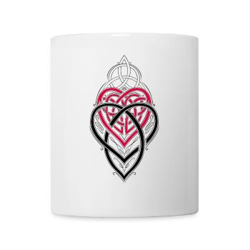 Nœud de noix Trinity Symbol Triqueta Triquetra - Mug blanc - blanc - Devant