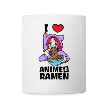 Ich Liebe Anime Ramen Herz Manga Japan Animation - Tasse - Weiß - Vorne