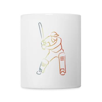 Joueur de cricket vintage - Mug blanc - blanc - Devant