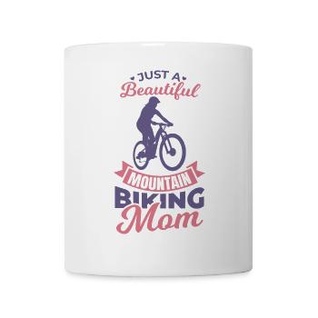Maman de vélo de montagne - Mug blanc - blanc - Devant
