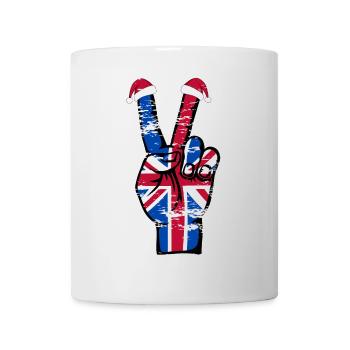 Drapeau britannique Noël symbole de la paix utilisé - Mug blanc - blanc - Devant