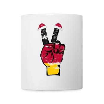 Deutschland Flagge Weihnachten Peace Symbol used - Tasse - Weiß - Vorne