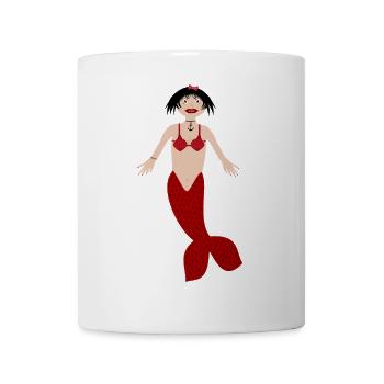 Mermaid Vampire Gothic Fantasy Art - Mug - white - Front