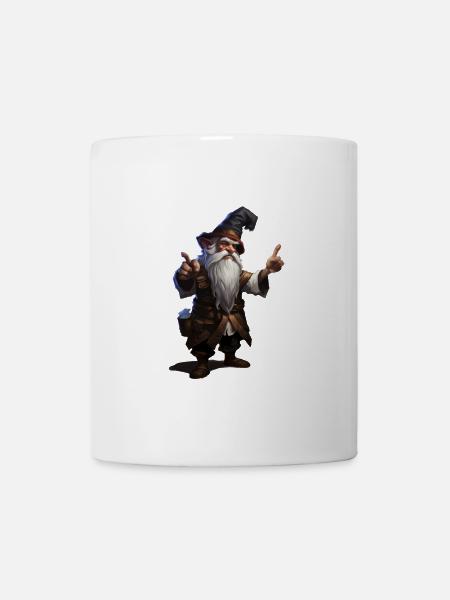 Cool Dwarf Mage – Fantasy RPG Cartoon - Mug - white