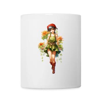 Chemise rouge délicate de la fille d’honneur - Mug blanc - blanc - Devant
