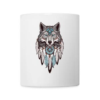 Wolf Traumfänger - Tasse - Weiß - Vorne