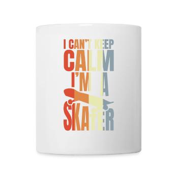 I Can't Keep Calm I'm A Skateboarder - Tasse - Weiß - Vorne