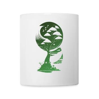 Mystischer Fantasy Baum Natur - Tasse - Weiß - Vorne