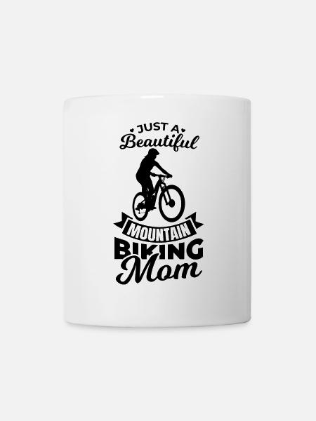Mountainbiking Mutter - Tasse - Weiß
