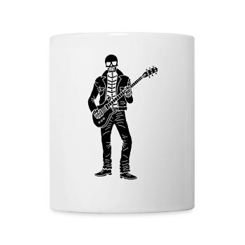 Gitarrist Skeleton (Schwarz) - Tasse - Weiß - Vorne