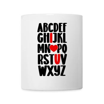 Alphabet, ich liebe dich - Tasse - Weiß - Vorne