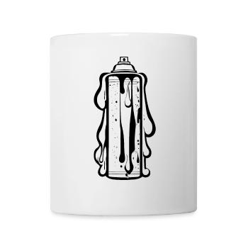 Comic Sprühdose mit Tropfen - Tasse - Weiß - Vorne