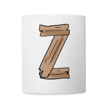 Letter Z Wooden Wooden Letter Name - Mug - white - Front