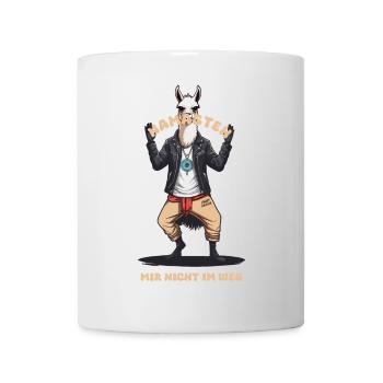 Lustiges Karate Lama - Tasse - Weiß - Vorne