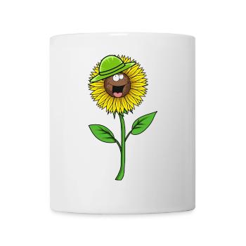 Summer, Sunflower, Flower, Hat, Gardener, Flora - Mug - white - Front