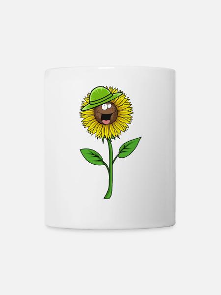 Sommer Sonnenblume Blume Hut Gärtner Flora - Kop/krus - hvid