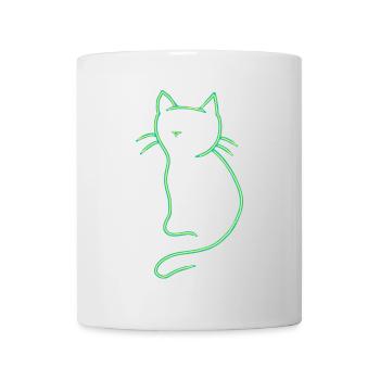 Retro vintage cat 80's old school - Mug - white - Front