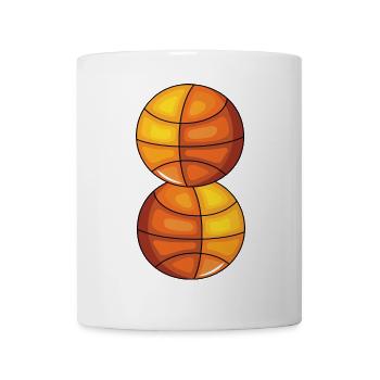 EIGHT BASKETBALL - SPORTS - 8E ANNIVERSAIRE - Mug blanc - blanc - Devant
