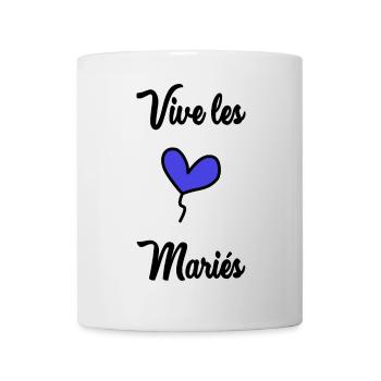 WEDDING. HEART. COUPLE. JUST MARRIED. Bachelorette party - Mug - white - Front