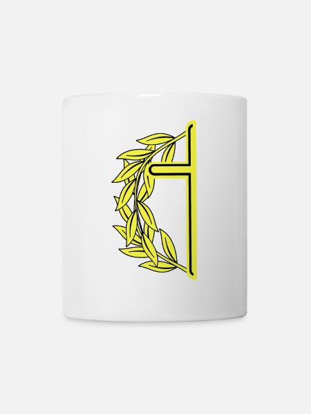 Croix minimaliste Croix Couronne de laurier Crucifix - Mug blanc - blanc