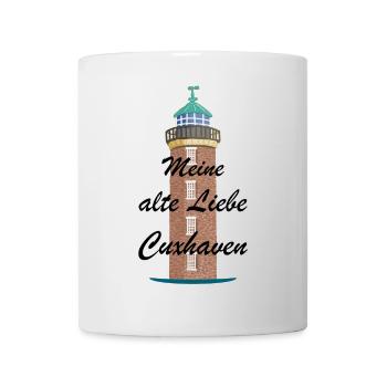 Cuxhaven, Hamburger Leuchtturm an der Alten Liebe - Tasse - Weiß - Vorne