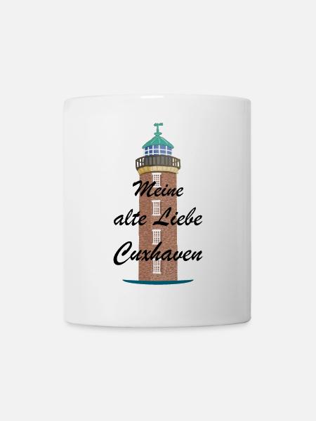 Cuxhaven, Hamburger Leuchtturm an der Alten Liebe - Tasse - Weiß