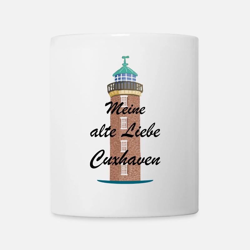 Cuxhaven, Hamburger Leuchtturm an der Alten Liebe - Tasse - Weiß