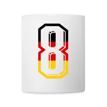 Nummer 8 Deutschland Trikot Zahl 8 Jahre - Tasse - Weiß - Vorne