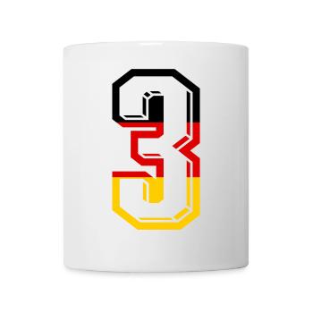 Nummer 3 Deutschland Trikot Zahl 3 Jahre - Tasse - Weiß - Vorne