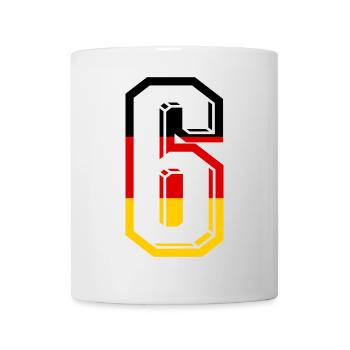 Nummer 6 Deutschland Trikot Zahl 6 Jahre - Tasse - Weiß - Vorne