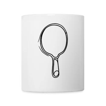 Tischtennisschläger Skizze - Tasse - Weiß - Vorne