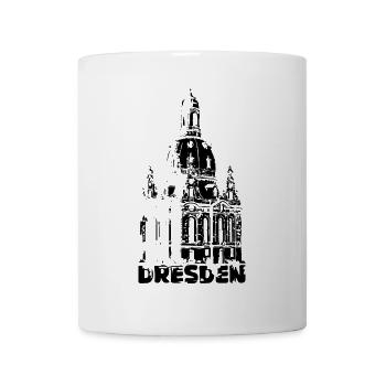 Dresden Frauenkirche Dresdner Symbol Logo icon - Tasse - Weiß - Vorne
