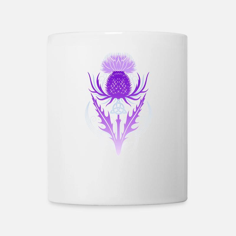 Thistle with Triquetra - Mug - white