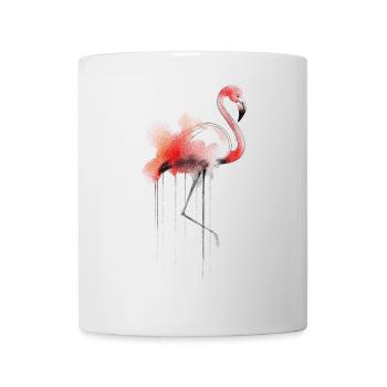 Flamingo Aquarelle - Mug blanc - blanc - Devant