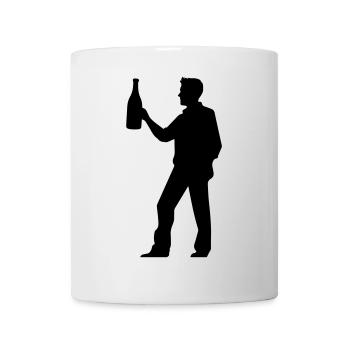 Silhouette de fête de beuverie - Mug blanc - blanc - Devant