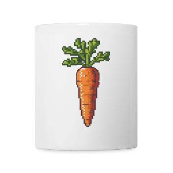Karotte Pixel Symbol - Tasse - Weiß - Vorne