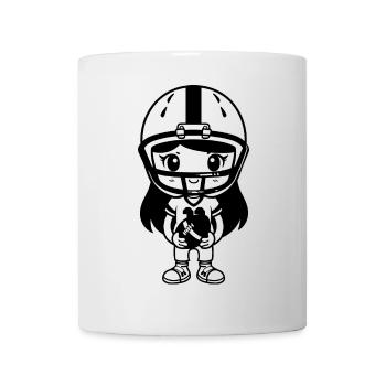 Petit joueur de football - Mug blanc - blanc - Devant