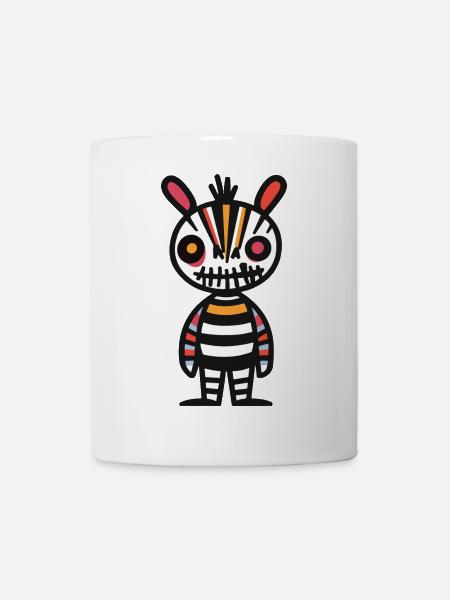 Zebra Halloween Comic Lustig - Tasse - Weiß