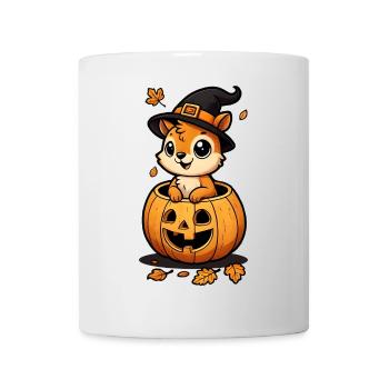 Écureuil mignon d’Halloween : un plaisir effrayant et doux - Mug blanc - blanc - Devant