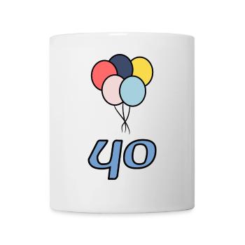40. 40 YEARS. 40th ANNIVERSARY. 40 YEARS ANNIVERSARY. - Mug - white - Front