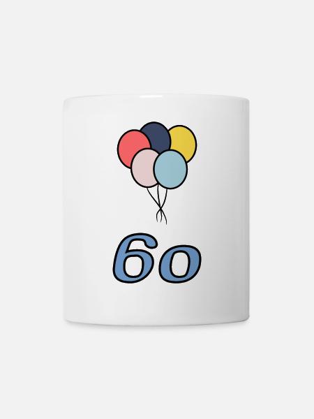 60. 60 JAHRE. 60-JÄHRIGES JUBILÄUM. 60. GEBURTSTAG. - Tasse - Weiß