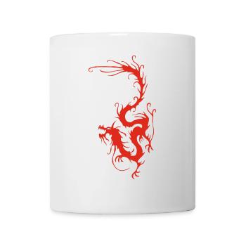 Roter Rauchdrache - Tasse - Weiß - Vorne