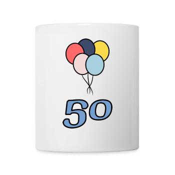 50. 50 YEARS. 50th ANNIVERSARY. 50 YEARS ANNIVERSARY. - Mug - white - Front