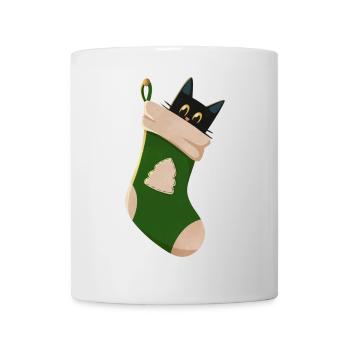 Chat en botte verte - Mug blanc - blanc - Devant