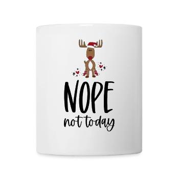 Lustiger Elch zu Weihnachten - Tasse - Weiß - Vorne