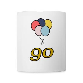 90. 90 ANS. 90e ANNIVERSAIRE. ANNIVERSAIRE 90 ANS. - Mug blanc - blanc - Devant