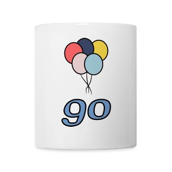 90. 90 ANS. 90e ANNIVERSAIRE. ANNIVERSAIRE 90 ANS. - Mug blanc - blanc - Devant